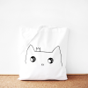 Cat princess cotton tote bag
