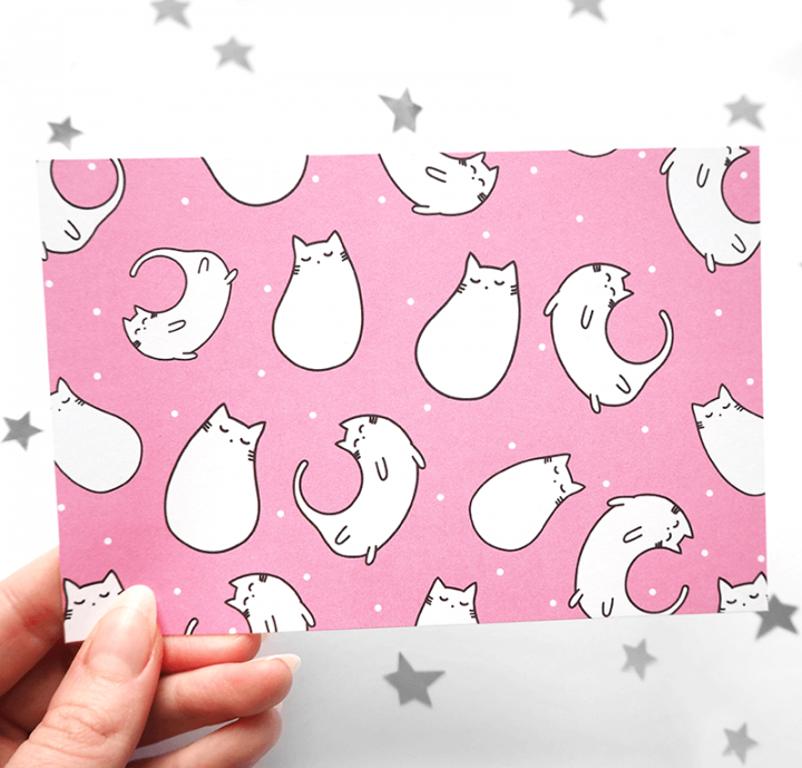 Crazy cats card