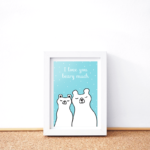 I love you beary much card