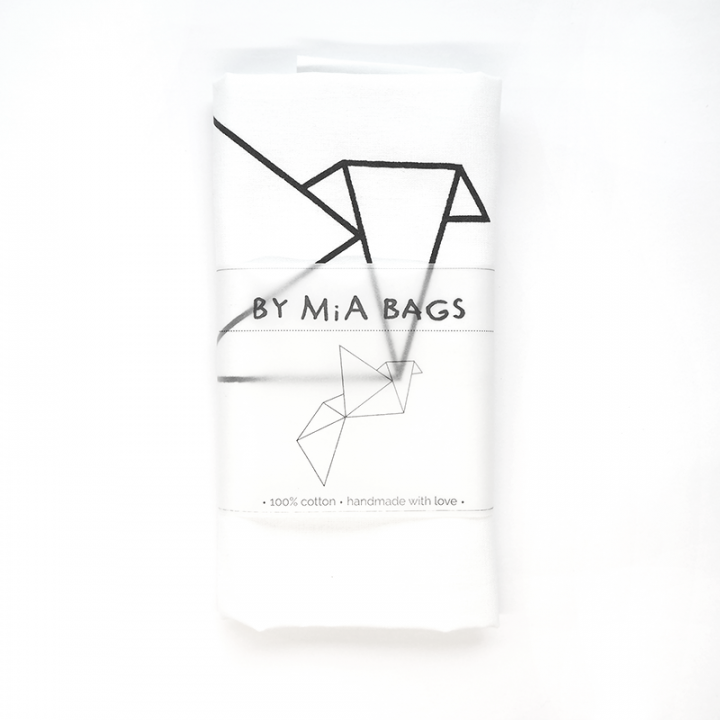 Origami cotton tote bag