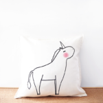 Unicorn cotton cushion cover