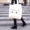 Cat princess organic cotton tote bag
