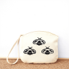 Bee cotton pouch bag