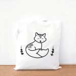 Fox cotton tote bag