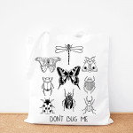 Bugs cotton tote bag